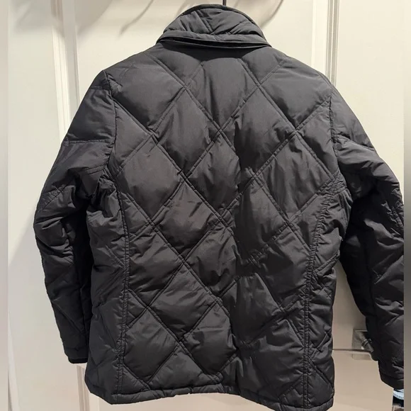 Lands' End Black Quilted Puffer Jacket - Picture 3 of 3